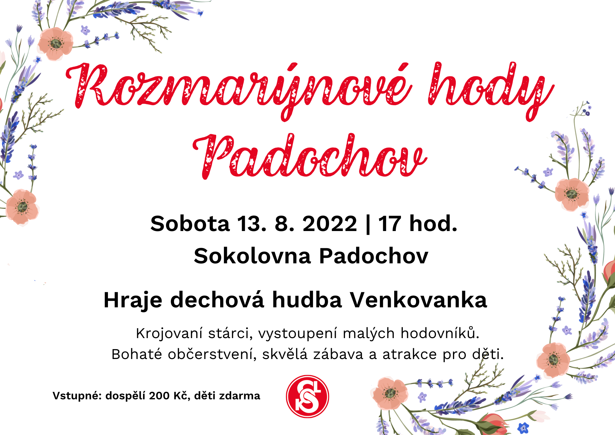 Rozmarýnové Hody 13.8. 2022 - pozvánka 